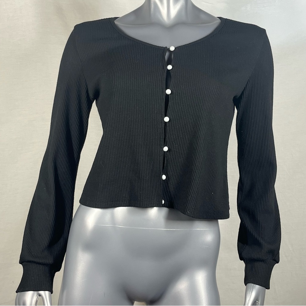 SHEIN | Long Sleeve Pearl Button Down